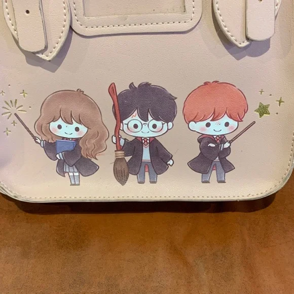 Cream Kids Backpack with Cartoon Design - Picture 3 of 6